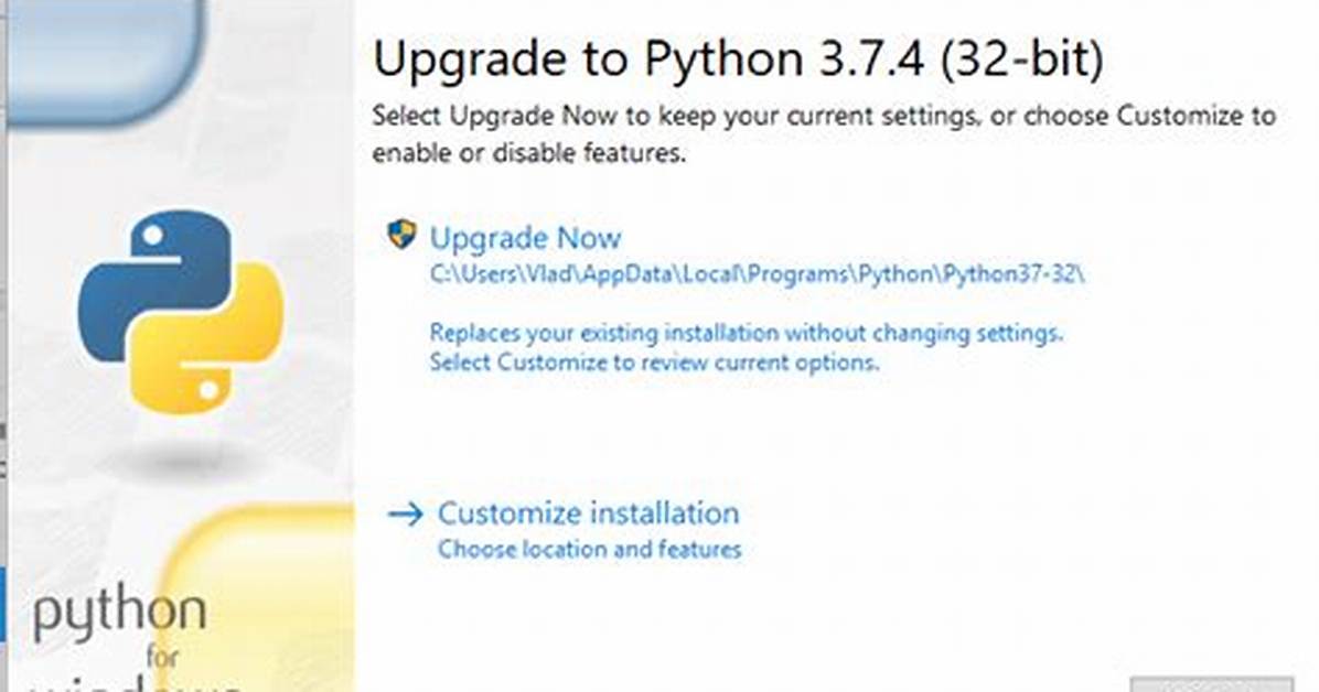 How Do I Upgrade the Python Installation in Windows 10?