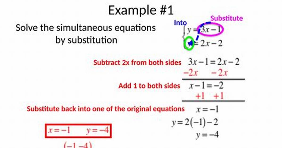 How Do We Solve Simultaneous Equations?