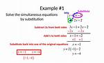 How Do We Solve Simultaneous Equations?