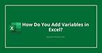 How Do You Add Variables