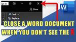 How Do You Close a Document Without Exiting Microsoft Word?