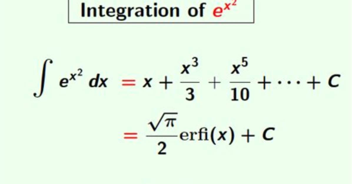 How Do You Integrate $E^{X^2}$?