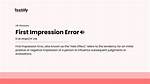 How Do You Overcome First Impression Error?