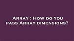 How Do You Pass an Array as an Argument in C