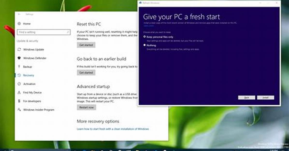 How Do You Refresh Windows 7?