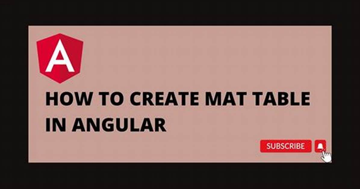 How Do You Render an Angular 9 Mat-Table Without a Header Row?