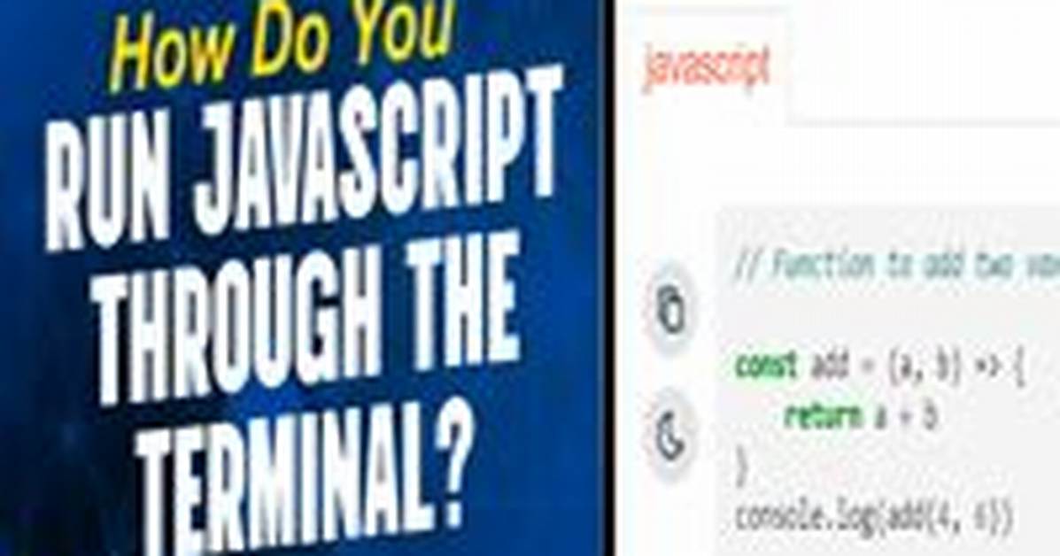 How Do You Run Javascript Script Through the Terminal?