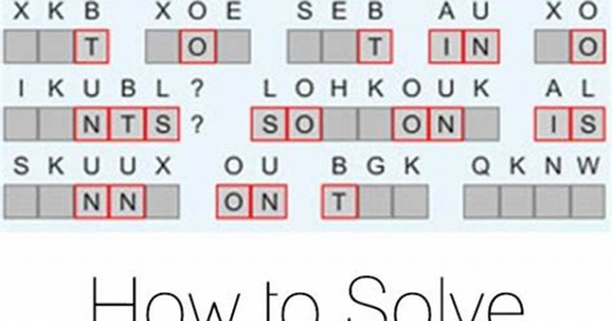 How Do You Solve a Cryptogram?