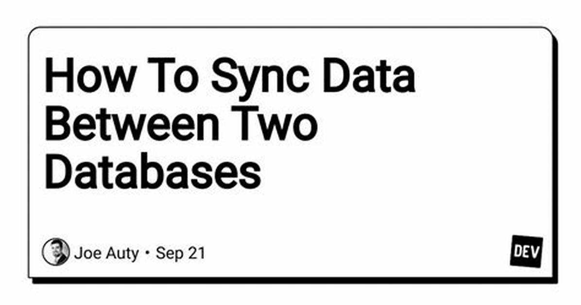 How Do You Sync Two Databases in Mysql Workbench?