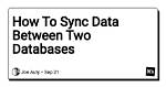 How Do You Sync Two Databases in Mysql Workbench?