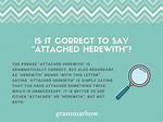 How Do You Use Herewith?