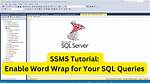 How Do You Wrap Text in Sql Server