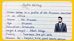 How Do You Write a Profile?