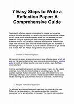 How Do You Write a Reflection?