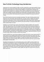 How Do You Write a Technology Essay