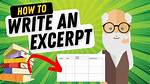 How Do You Write an Excerpt from a Book?