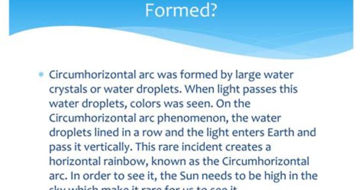 How Does a Circumhorizontal Arc Work?