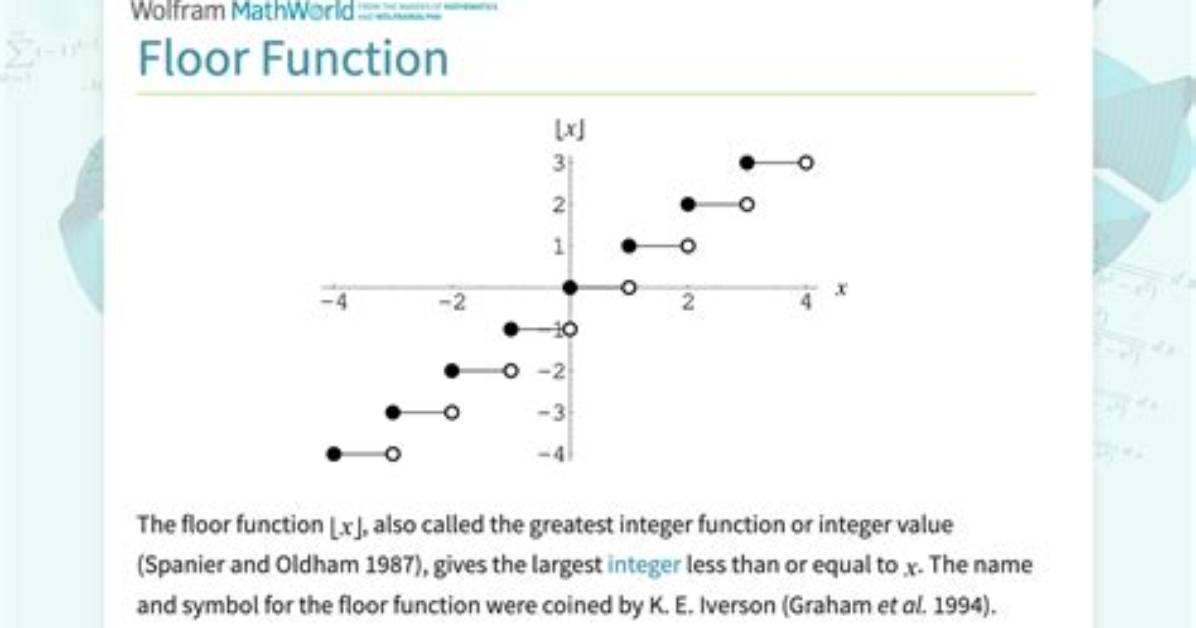 How Does a Floor Function Work?