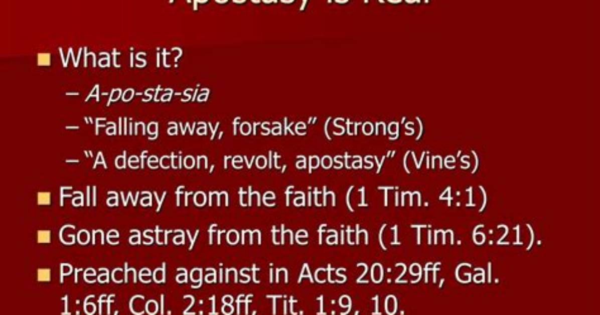 How Does Apostasy Work?