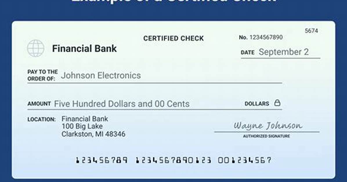 How Does Certified Check Work?