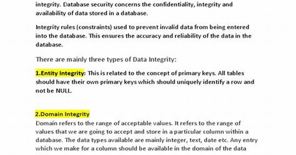 How Does Database Integrity Differ from Database Security?