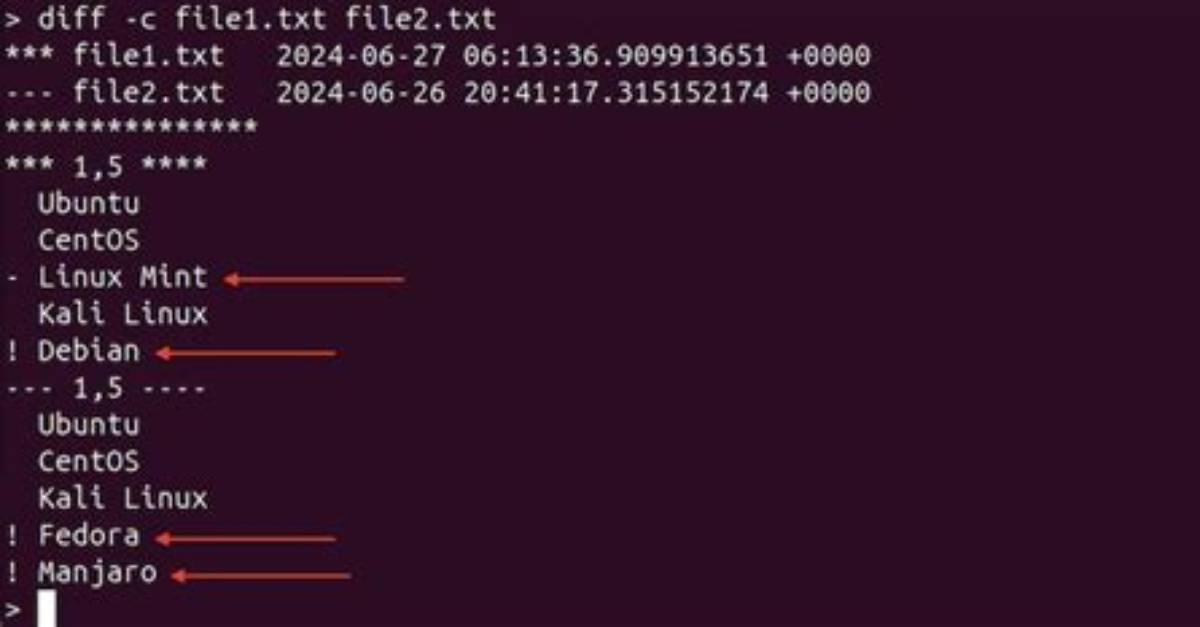 How Does Diff Command Work in Unix?