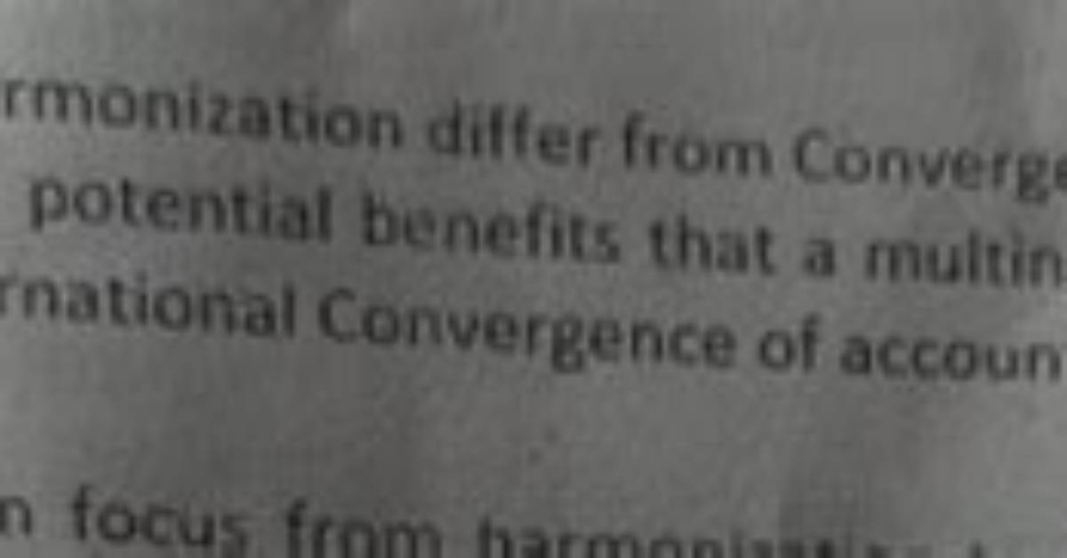 How Does Harmonisation Differ from Convergence?