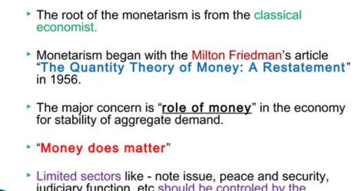 How Does Monetarism Work?