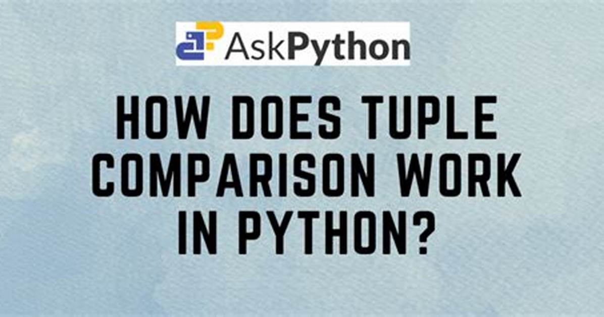 How Does Tuple Comparison Work in Python?