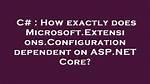 How Exactly Does Microsoft. Extensions. Configuration Dependent on Asp. Net Core?