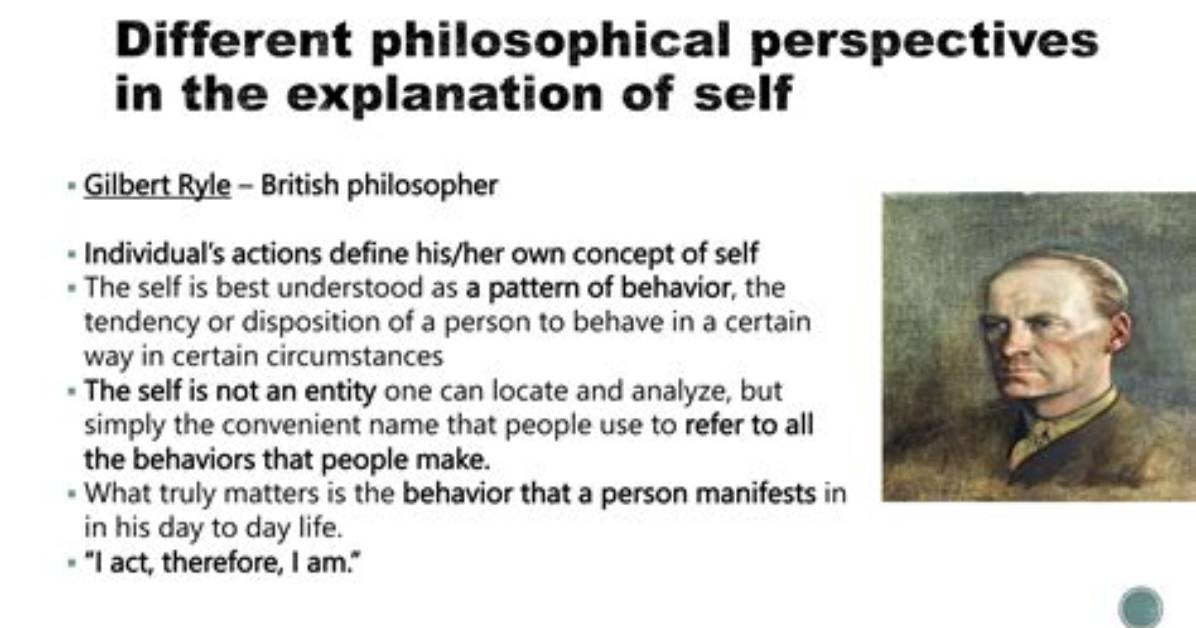 How Gilbert Ryle Define Self?