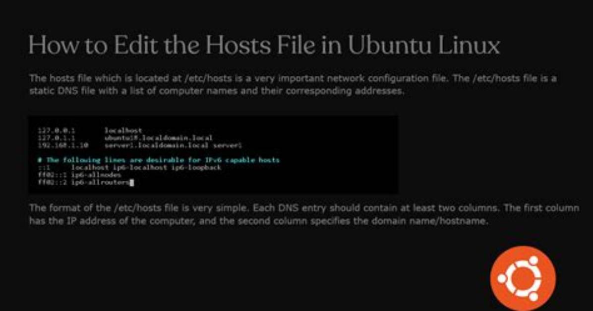 How Hosts File Linux?