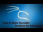 How Install Kali Linux with Bootable Pendrive?