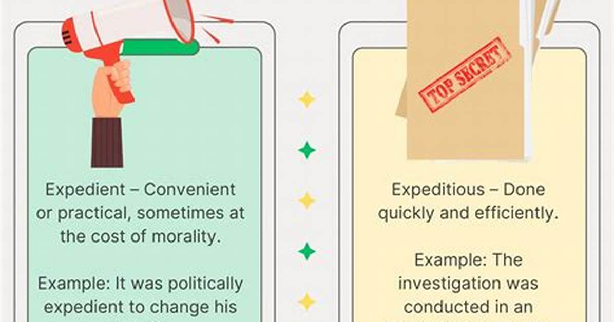 How Is Expedient Defined?