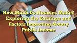 How Much Do Notaries Make