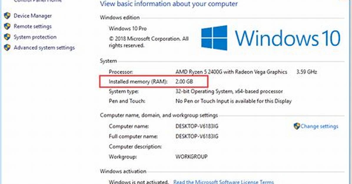 How Much Ram Does Windows 10 Recognize?