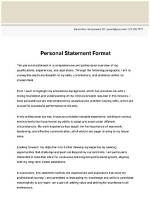 How Personal Statement Example?