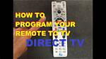 How Program Directv Remote to Tv?