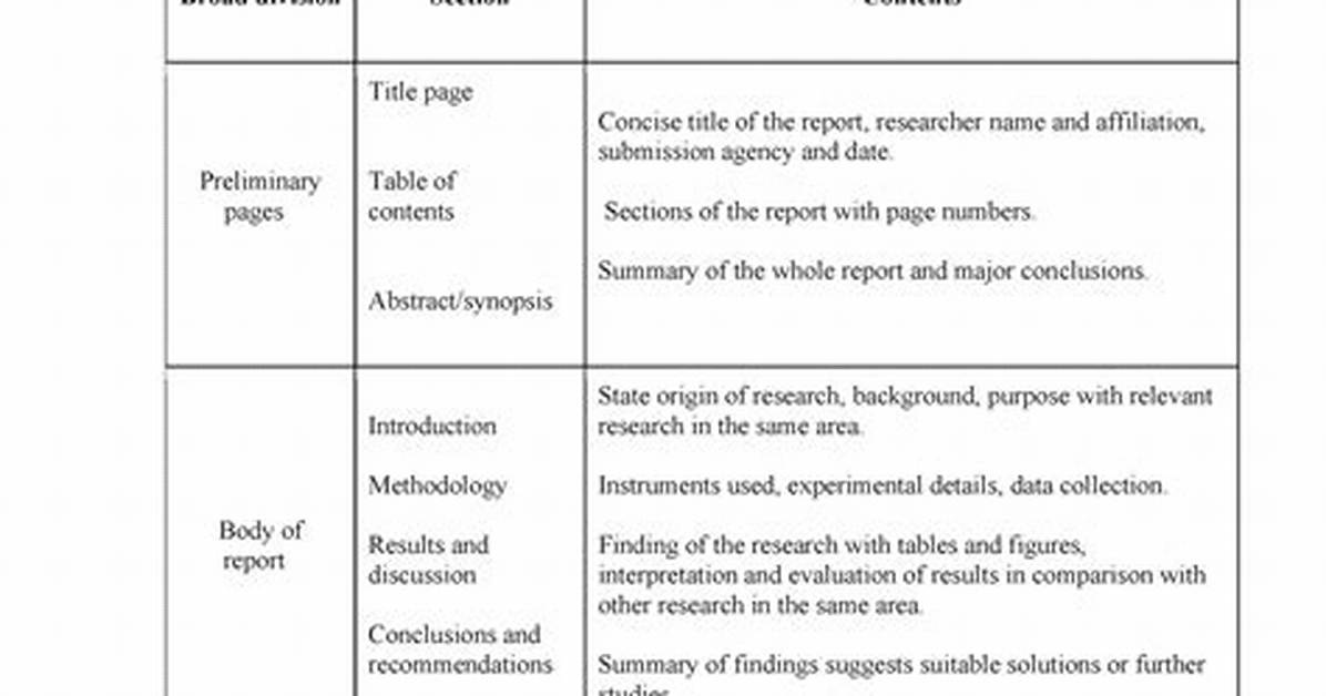 How Structure a Report?