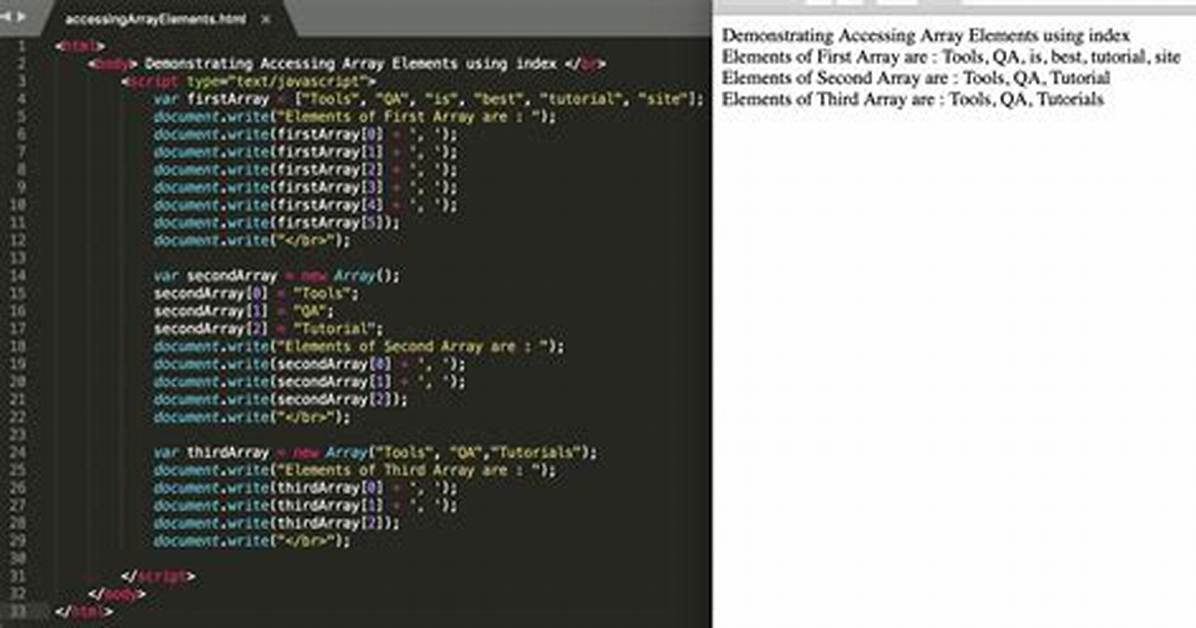 How to Access a Element in Javascript Array?