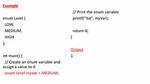 How to Assign Enum to Variable