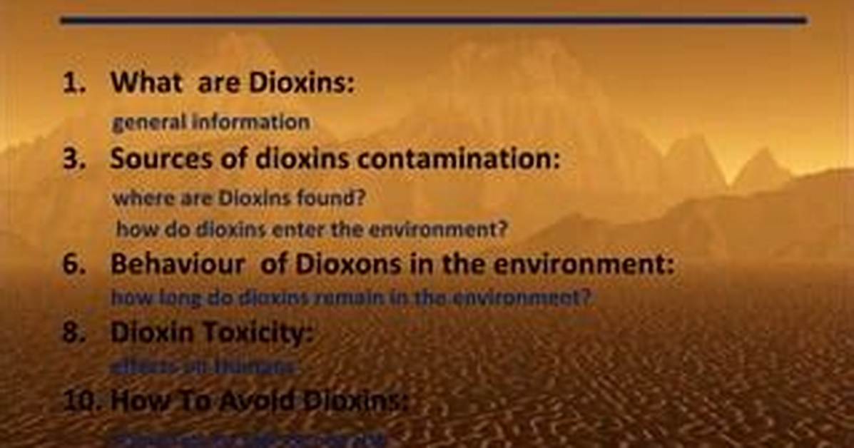 How to Avoid Dioxins?