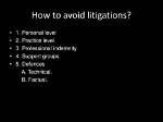 How to Avoid Litigations?