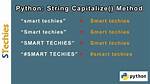How to Capitalize a String in Python? [Duplicate]