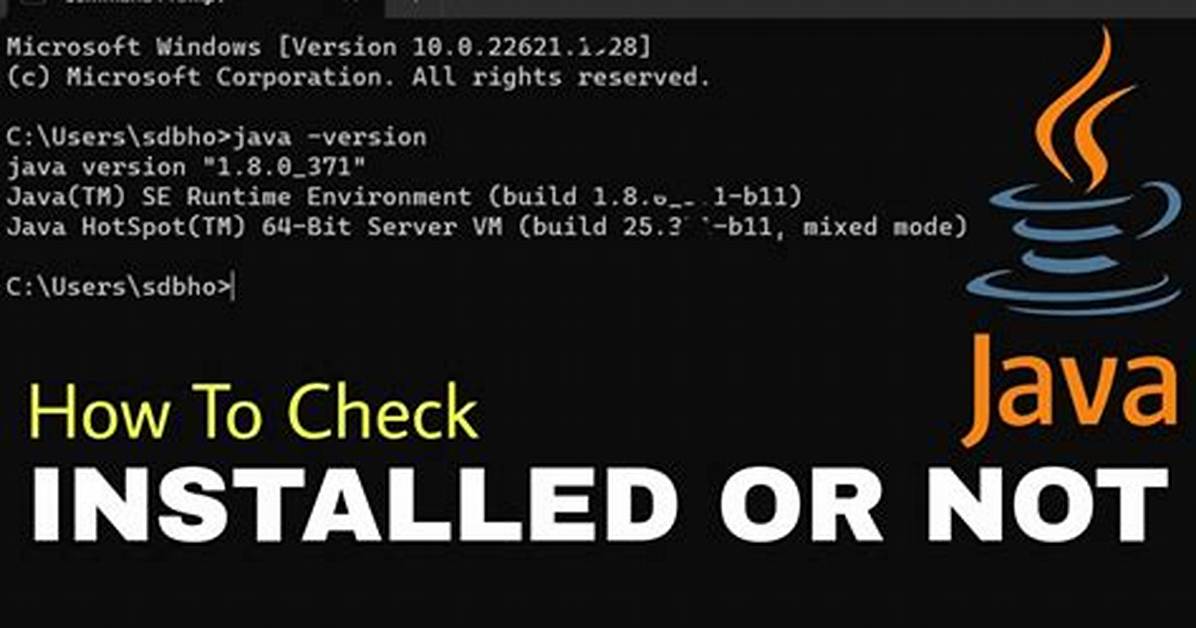 How to Check Whether Java Is Installed on the Computer