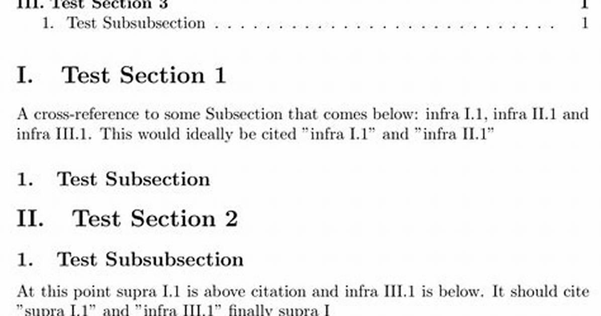 How to Cite Subsections?