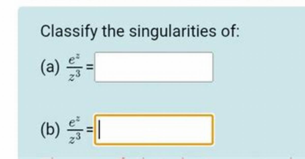 How to Classify Singularities?