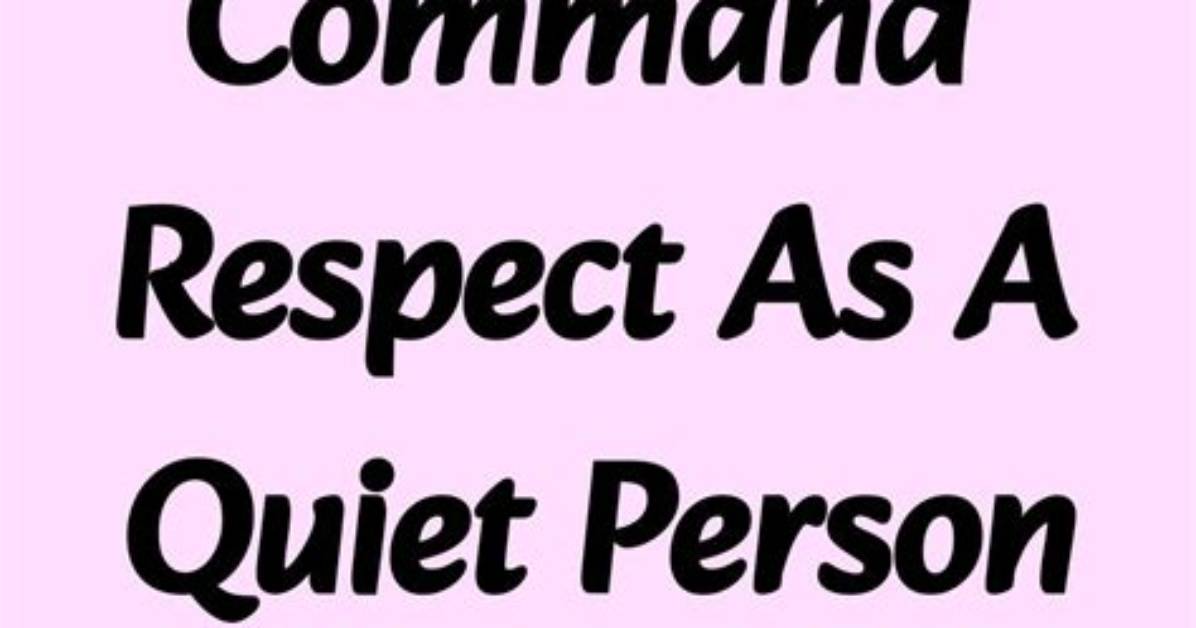 How to Command Self Respect?
