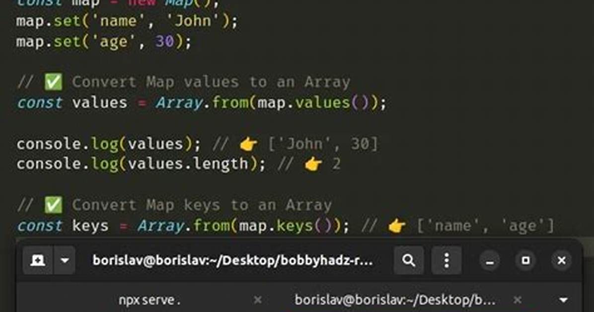 How to Convert Map Keys to Array?