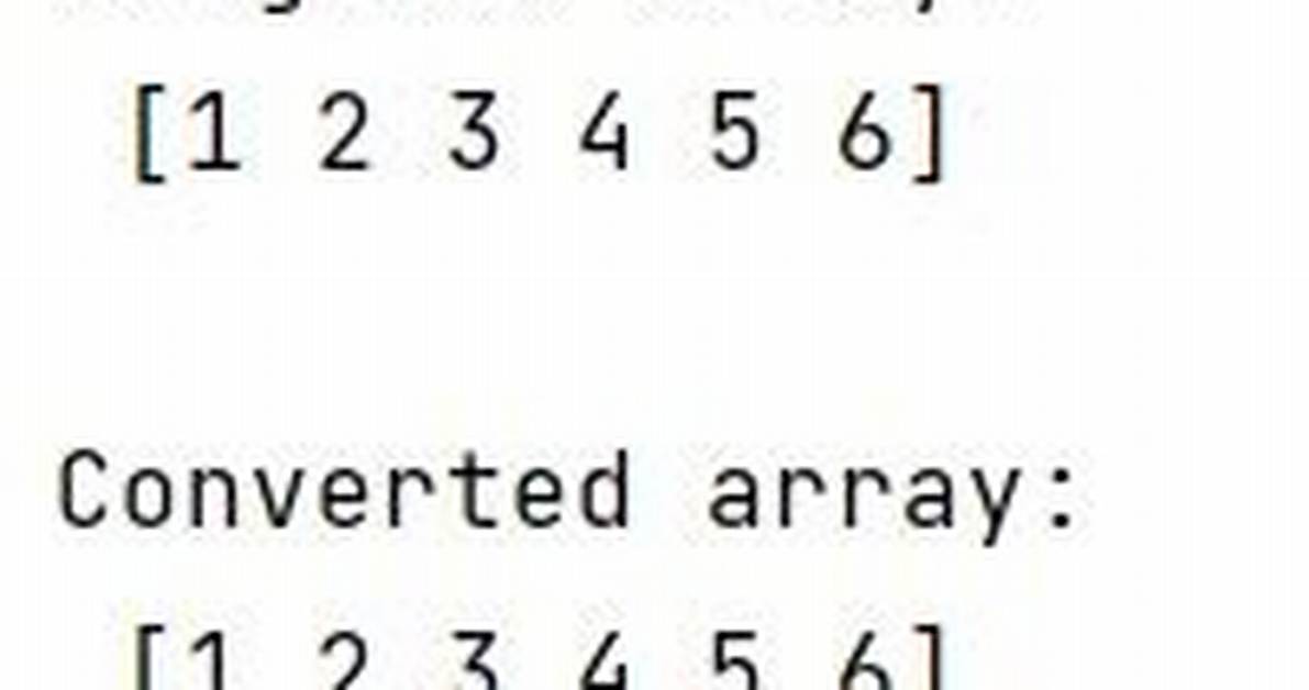 How to Convert Ndarray to Array?